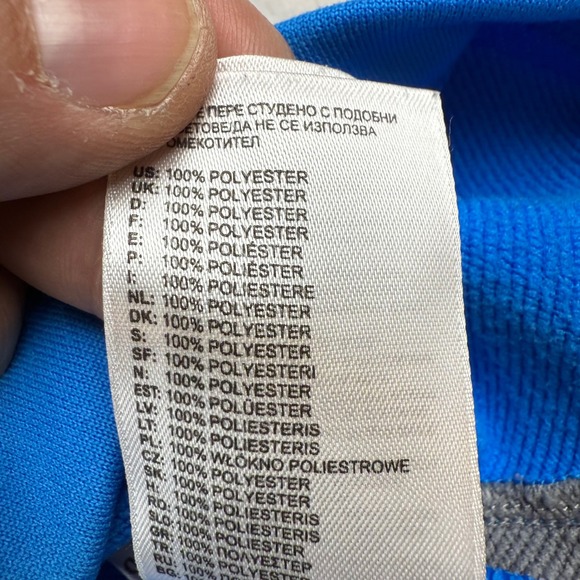 Adidas Golf Mens 1/4 Zip Pullover Long Sleeve Athletic Performance Shirt XL Blue - Picture 5 of 7